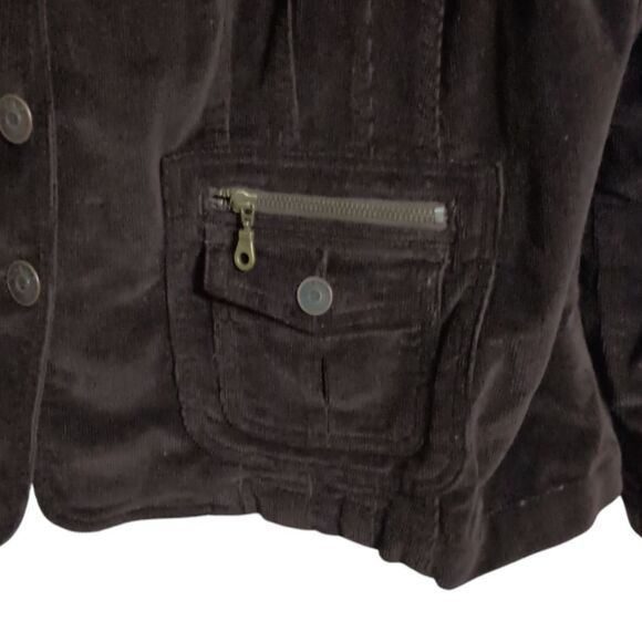 Gitano Corduroy Jacket 24W Plus Sz 3X Blazer Brown Farmhouse Chore Vintage - Picture 9 of 16